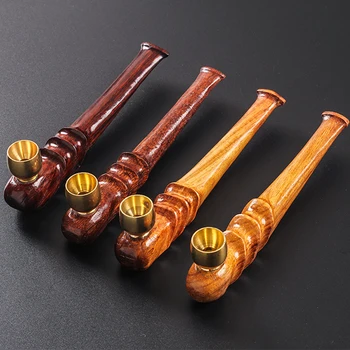 

New 1pcs rosewood wood tobacco pipe cigarette holder Cigarette filter Cigar Smoking Pipes p232