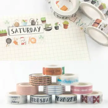 

Washi Tape Exquisite Lovely Lace Grid 7M Length Affixed To Albums Home Decoration Scrapbooking DIY Kawaii Cartoon Decorative