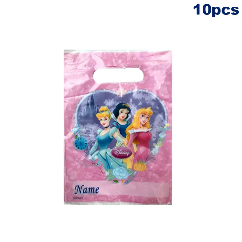 Disney Theme Cartoon Plastic Candy Gift Bag Party Bag kids Favor Party Decoration Cookies Storage Bag Shopping Gift Bag 6Pcs Set