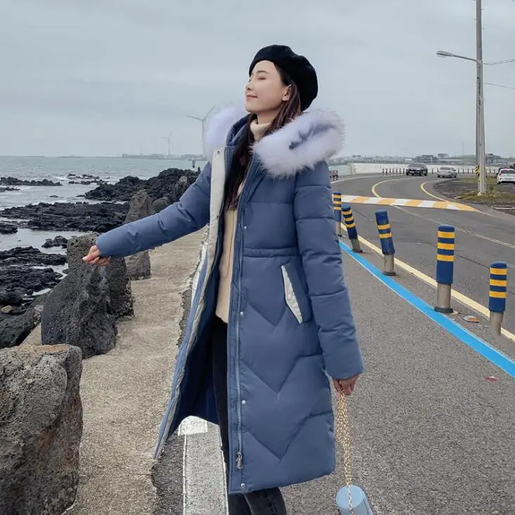 

Long 2019 New Fashion Slim Women Fur Winter Jacket Cotton Padded Warm Thicken Ladies Coat Long Coats Parka Womens Jackets