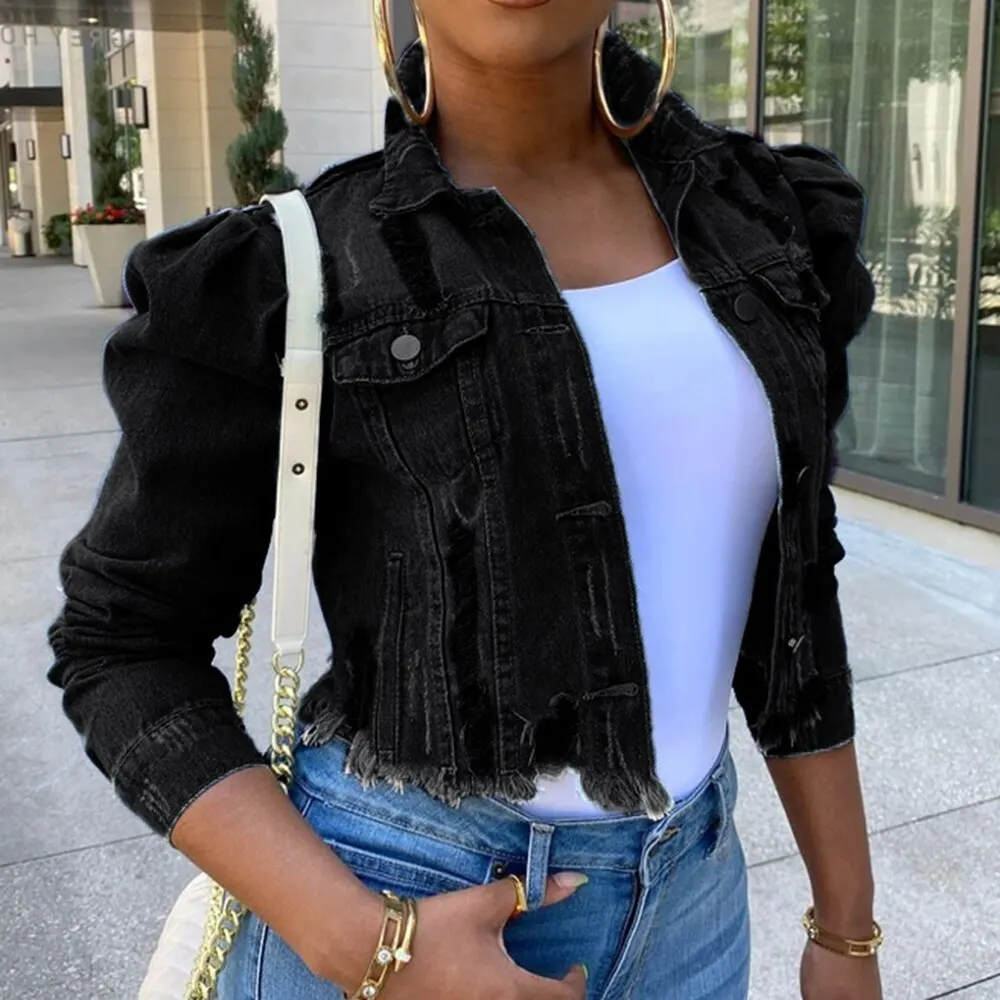 Женская джинсовая куртка LASPERAL винтажная повседневная короткая с