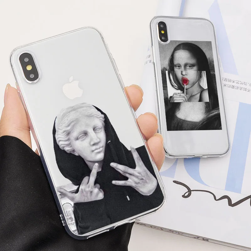 DIFFRBEAUTY милый чехол для телефона iPhone XR 6 6S Plus X 5 SE винтажный Забавный с статуей