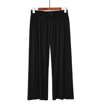 

Summer Loose Plus Size Ladies Pajamas Pants Combed Cotton Soft Modal Spring Comfortable Simple Pure Color Home Pants ночнушка