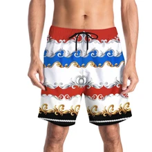 Мужские шорты, винтажные пляжные брюки, мужская летняя пляжная одежда, быстросохнущие короткие брюки с принтом, повседневная спортивная одежда с завязками, мужские шорты плюс