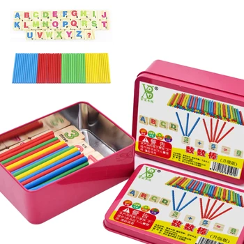 

Wooden Number Counting Math Toy Baby Mathematics Sticker Calculate Game Toy Teaching Aids Mathematics Game