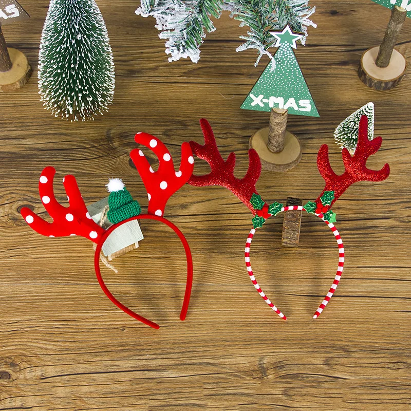 Navidad повязка на голову с Сантой Новогодняя Рождественская елочные игрушки для украшения дома Для детей Подарочные аксессуары для волос