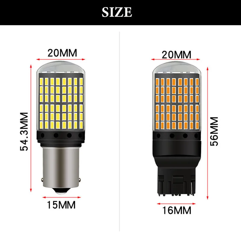 Can-bus отражатели 2 шт мощностью 12-24V P21W светодиодный PY21W BA15S T20 светодиодный 7440 W21W W21/5 Вт S25 BAU15S 3014 чипы светодиодный автомобильный резервный лампы авто тормоз светильник
