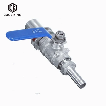 

1/2" High Quality Stainless Steel Weldless Compact Ball Valve Barb-Homebrew Beer Kettle Pot Corrosion Resistance