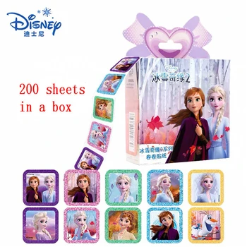 

Disney Mickey Frozen Elsa Anna Removable Sticker Princess Scrapbooking For Decor Computer Notebook Cartoon Toy Stickers 200pcs