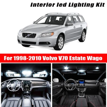 

For 1998-2010 Volvo V70 Estate Wagon White car accessories Canbus Error Free LED Interior Light Reading Light Kit Map Dome Licen