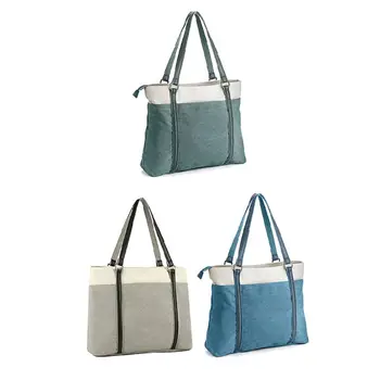 

Women Canvas Splice Handbag Shoulder Bag Lady Tote Messenger Satchel Purse 35EF