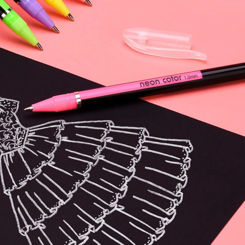 1 Набор из 36 цветов Ослепительная многоцветная шариковая ручка маркер для рисования маслом крюк линия Ручка канцелярия для учеников ручка для рисования