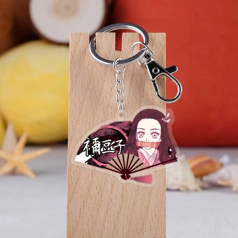 Аниме kimetsu no yaiba акриловый брелок Kamado Tanjirou Kamado Nezuko мультфильм двухсторонний кулон брелок ювелирные изделия аксессуары - Цвет: 3011