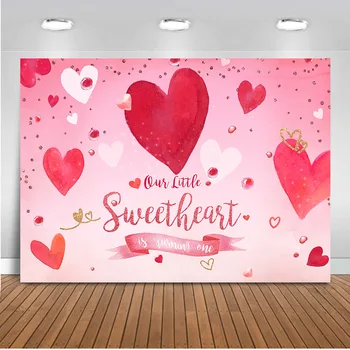 

Valentine backdrop for photography Valentine's Day background for photo studio Red Heart Backdrops Pink Heart Sweetheart newborn