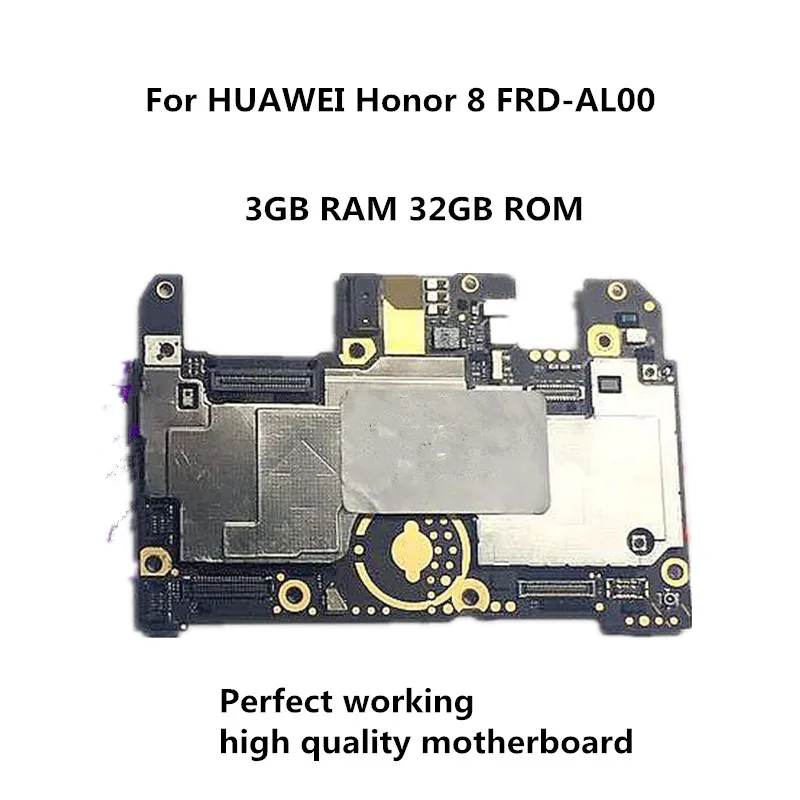 

3GB RAM 32GB ROM For HUAWEI Honor 8 FRD-AL00A Motherboard 100% Unlocked Original Mainboard EMUI Logic Board With Full Chips