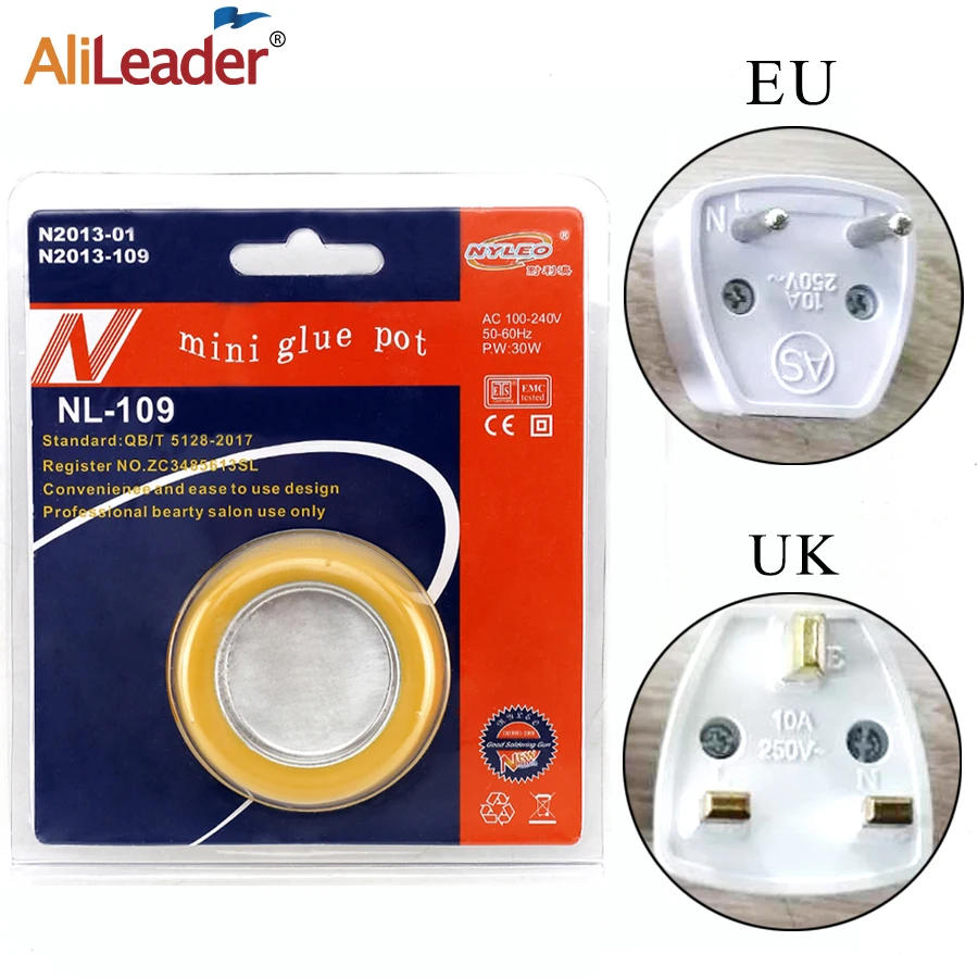 Alileader Cheap Hot Glue Pot Keratin Glue Melting Pot + 50G Free Keratin For Hair Extensions Professional Salon Extension Kit hair extension glue keratin glue keratin glue pot
