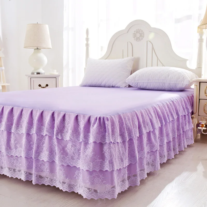 colour 2 Dreampatar Европа Америка сплошной цвет розовый жаккард кружевной кант комфортная кровать крышка один двойной скольжения постельные принадлежности BY183B - Цвет: colour 2
