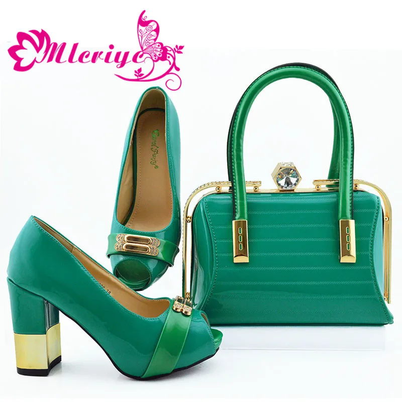 

2019 New African shoe and bag set for party Italian shoe with matching bag new design ladies bag with stone