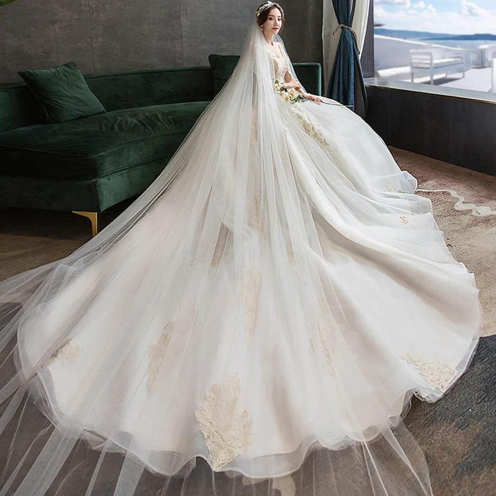 На заказ бальное платье принцессы свадебное платье Vestido De Noiva Princesa с v-образным вырезом на шнуровке Золотое вечернее платье с вышивкой бисером элегантное