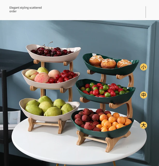 3PCS Plastic Fruit Bowl Multi-Function Fruit Stroage Plate Dessert Tray  Snack Dish Flower Shape Candy Dish Storage Tableware - AliExpress