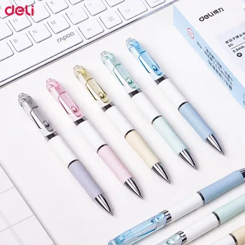 

Deli 12pcs Gel Pen 0.5mm Cute Kawaii Candy Color Gel Pens Promotional Pen Gift Office Stationery School Student Writing Supplies