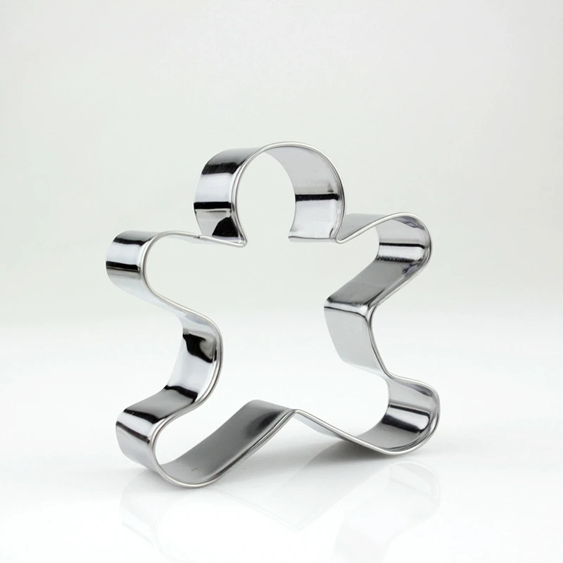 4pcs/Set Stainless Steel Cookies Cutter Gingerbread Man Heart Star Flower Fondant Biscuit Mould Bakery Tools HTML