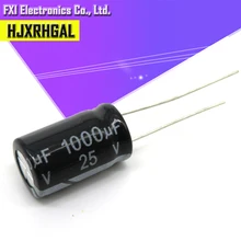 20 шт 25V1000UF 10*17 мм 1000 мкФ, алюминиевая крышка, 25В 17*10 электролитический конденсатор с алюминиевой крышкой