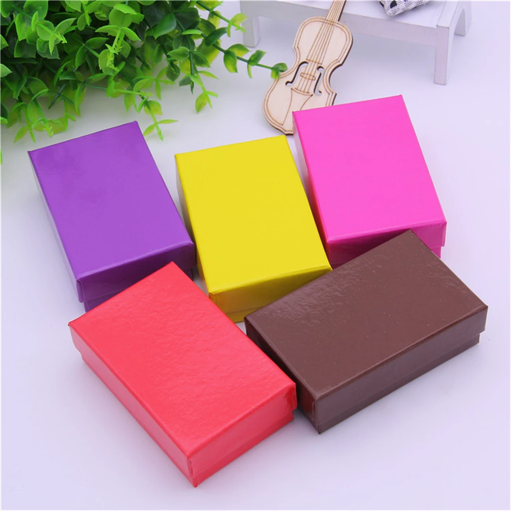 

24pcs Rectangle Jewelry Gift Boxes Cardboard Paper Box For Necklace Earring
