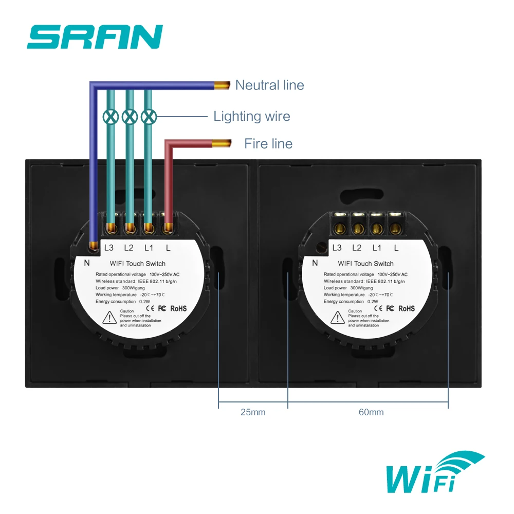 6 банд, 1 способ, Wi-Fi светильник, переключатель, ЕС/Великобритания, рабочий сенсорный переключатель, умный светильник, переключатель, панель, настенный прерыватель с Alexa Google Home, эхо