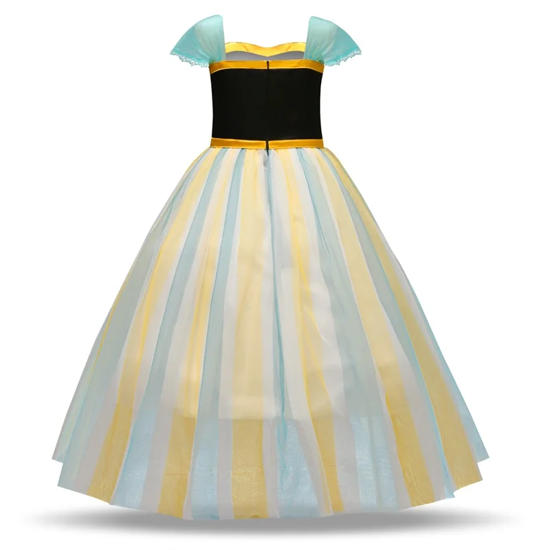 Карнавальное платье для девочек от 4 до 10 лет, Белоснежка, платье принцессы костюм на Хэллоуин для девочек, детское вечернее бальное платье с цветочным рисунком