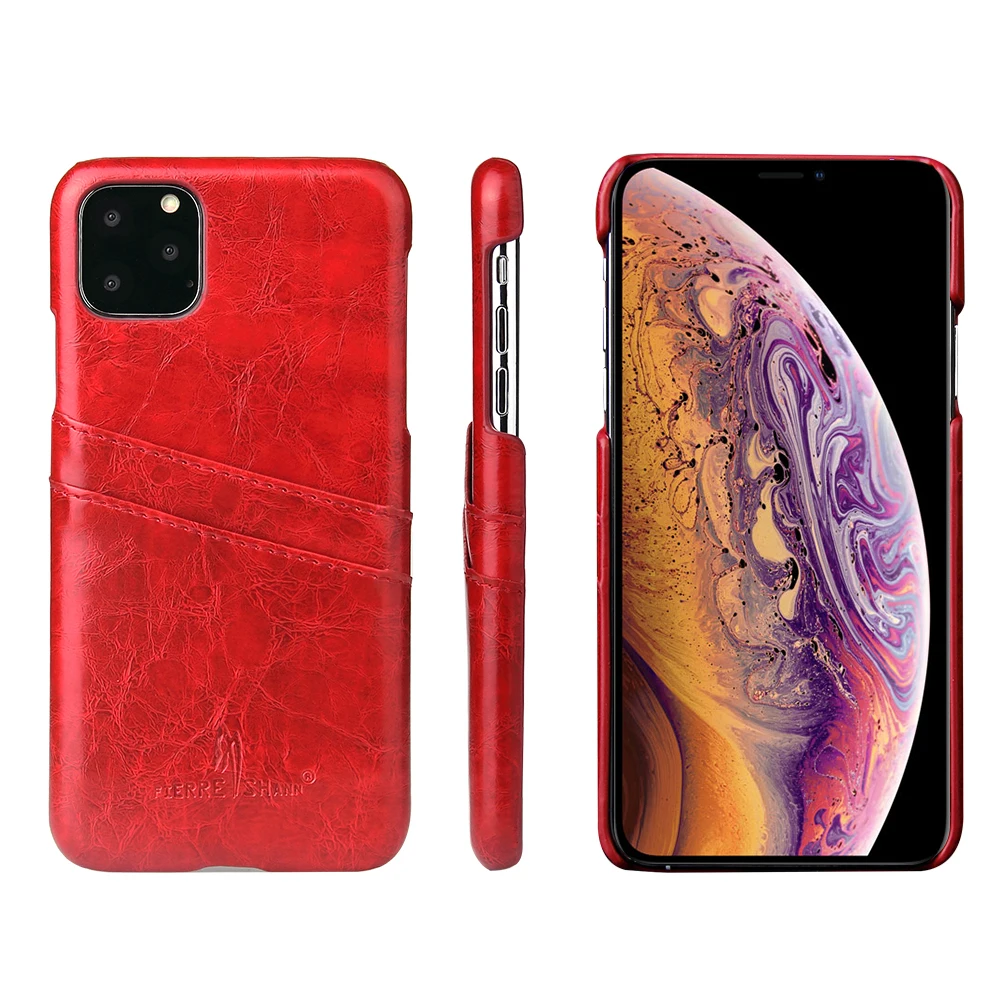 Для iPhone 11/11 Pro/11 Pro Max Back Ultra Slim Fit слоты для карт чехол для телефона из искусственной кожи Защита от царапин противоударный