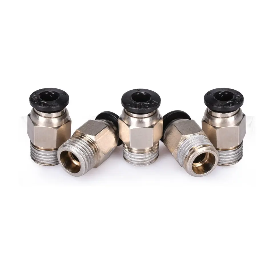 Kit 1 Metro Tubo PTFE 4x2mm + Conectores PC4-M6 Y PC4-M10 Para Impresora 3D Filamento 1.75mm