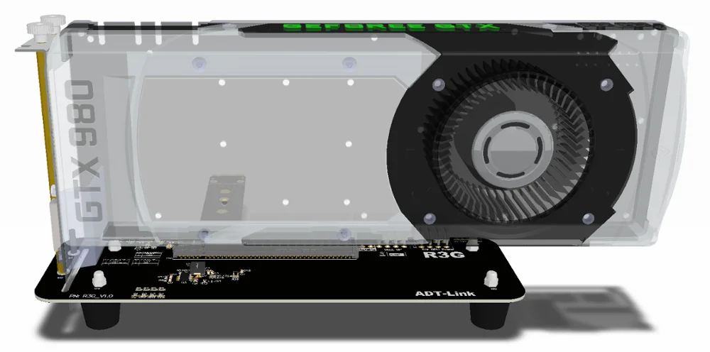 Adt R43sg 4.0 m. Nvme m Chave para X16 Egpu Adaptador Computador Portátil Placa Gráfica Externa Pcie3.0 4.0x4 Riser Cabo para Nuc Itx Stx Cabos de computador e conectores - Imagem 5