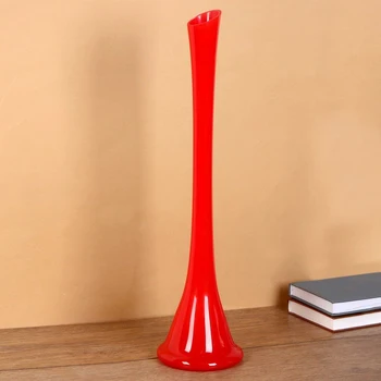 

Vase "Five evenings" glossy scarlet, freestyle d-5cm 50x12 cm,