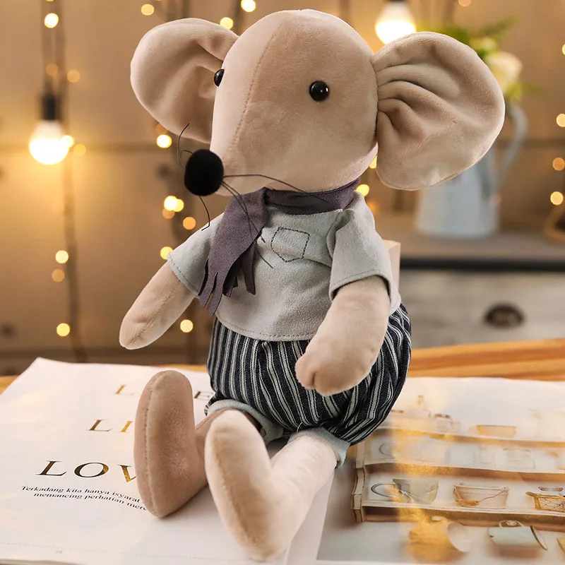 1 шт. 42 см Kawaii мультфильм мышь плюшевая мышь игрушка с юбкой Кукла Мягкая кукла животных Дети Девочки День рождения Рождественский подарок