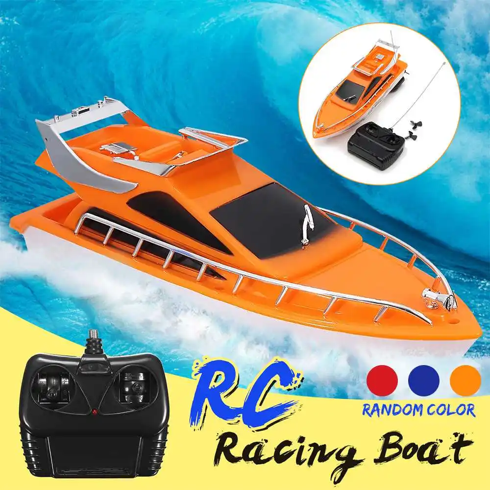 4 Channel Racing Speed Electric Boat for Swimming Pool or Lake Remote Control Boat for Kids and Adults Guer RC Boat Random color