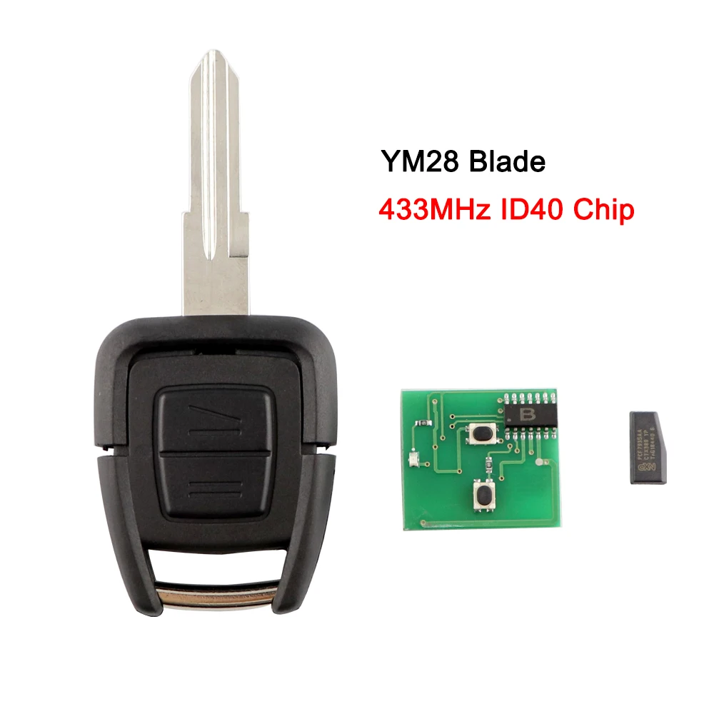Chiave/Telecomando Per Vauxhall Opel Astra Vectra Zafira - 2 Pulsanti 433.92mhz Hu43/hu100/ym28/hu46 Lama Fob Delphi Id40 Chip Vauxhall - Ha4ed8a1f8df44dd7937057786eea660fc