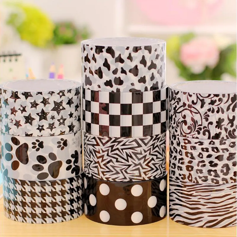 

15m Black White Grid Wave Point Tape Masking Sticker Adhesive Washi Tapes Sticky Paper DIY Planner Book Handmade Decor Tape