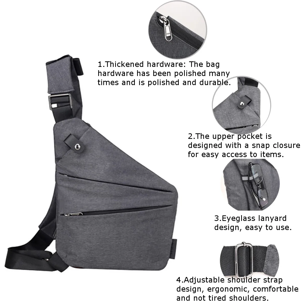 ergonomic crossbody bag