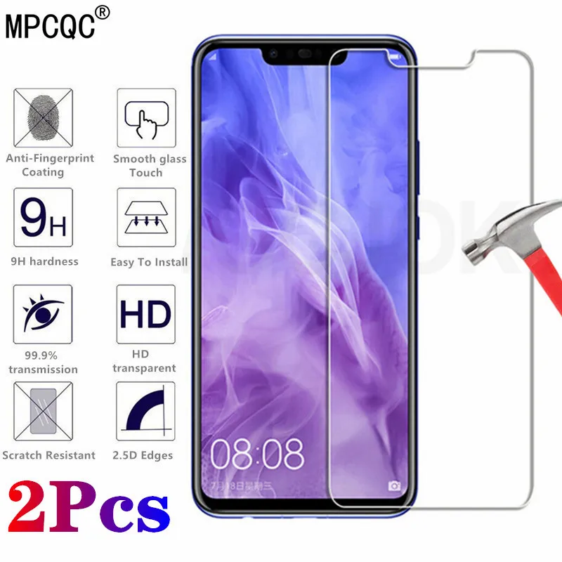 2 шт закаленное стекло для huawei P20 Lite 2019 протектор экрана Nova 5i 4e P Smart Z Y7 Prime Y9