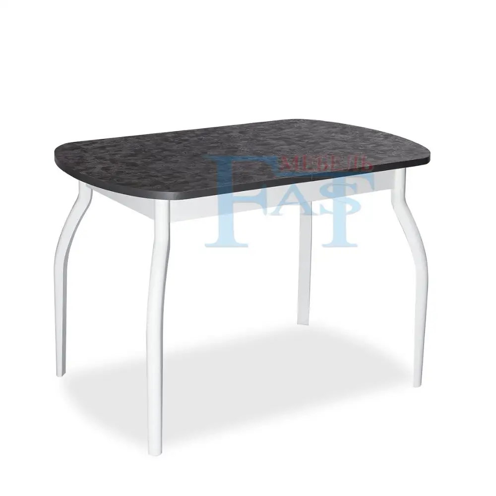 Расширяемый обеденный стол из МДФ с буковыми ножками для кухни и столовой