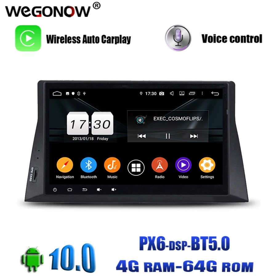 PX6 HD Android 10 0 4 Гб ОЗУ 64 ПЗУ 8 ядерный автомобильный DVD плеер GPS RDS радио Wi Fi Bluetooth 2008 для