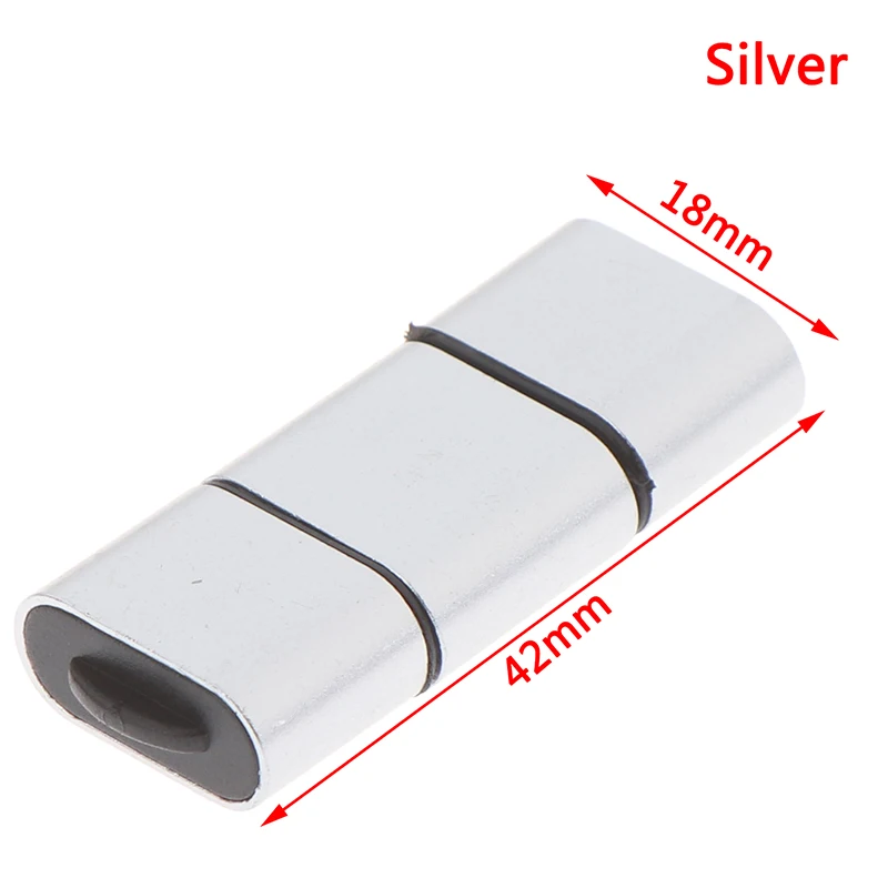 Silver USB OTG адаптер 2 в 1 USB 2,0 Micro USB OTG адаптер Тип C конвертер Поддержка 128 ГБ TF кардридер телефонные адаптеры - Цвет: Silver