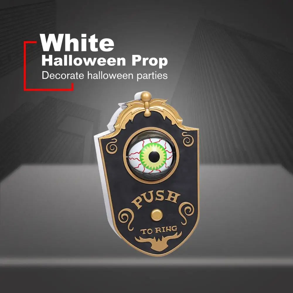 

Halloween Animated Single Eye Door Bell Sound Doorbell Eye Light Sound Prop Scary Spooky Sound Halloween Decoration Bell