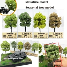 Миниатюрная модель сезонная модель дерева DIY песочный стол военный поезд сцена модель материал