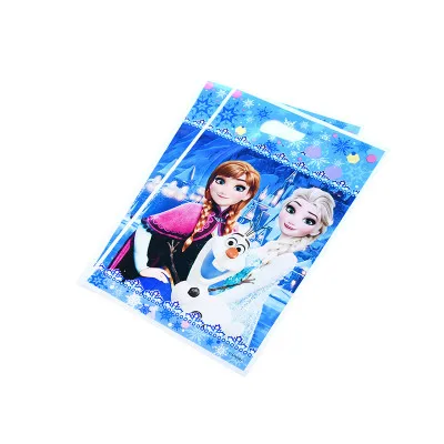6pcs Одноразовые столовые приборы набор бумажное полотенце+ бумажная тарелка+ вечерние шляпы принцессы с героями мультфильмов синие вечерние принадлежности для тематической вечеринки - Цвет: 6pcs