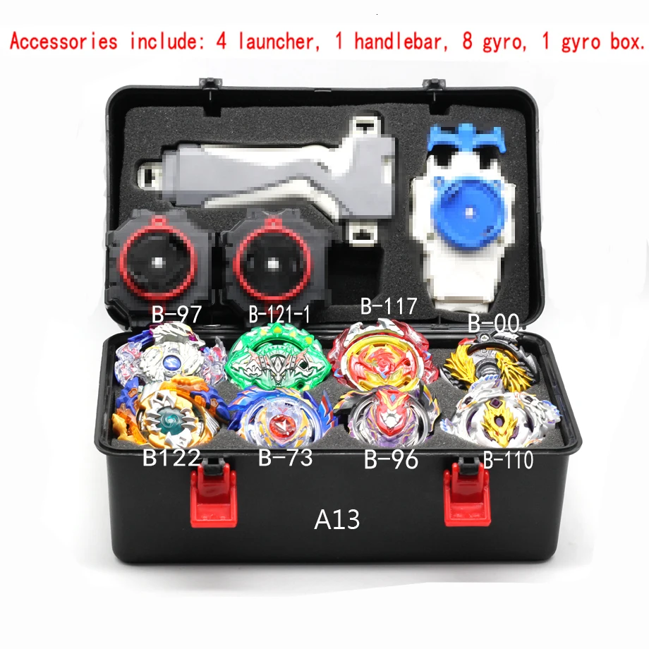 A13 Beyblade Burst Bey Blade игрушка из металла Funsion Bayblade набор коробка для хранения с ручкой пусковая пластиковая коробка игрушки для детей - Цвет: A13