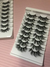 Pestañas postizas de visón 3D, 5/8/10 pares, naturales, suaves y esponjosas, voluminosas, largas y espectaculares, maquillaje de extensión de pestañas cruzadas