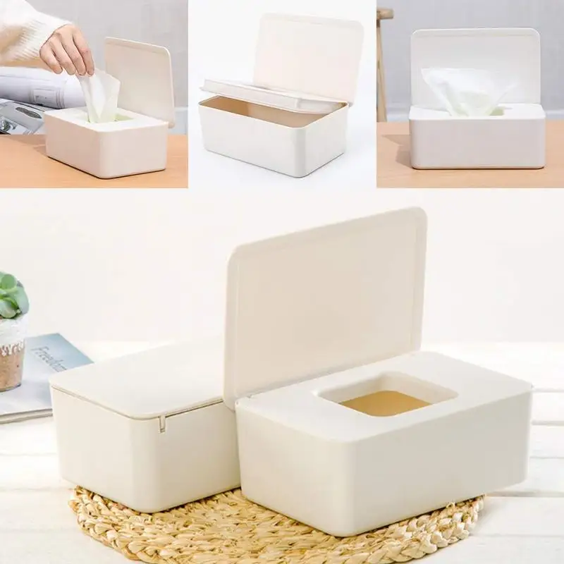 Wet Tissue Case Container Care Wet Wipes Dispenser Tissue Holder Box L4S9 