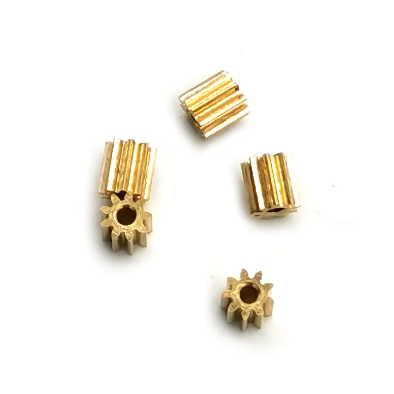91A 0.25M Brass Pinion 9 Teeth OD 2.8mm Metal Copper Hole 1mm